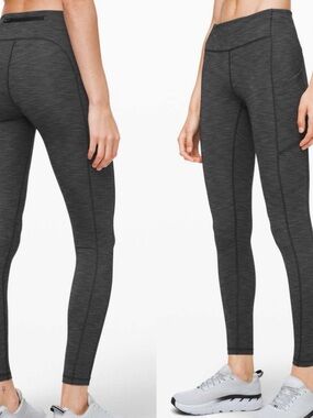 Lululemon Speed Up 28 Brushed Luxtreme 6 Heathered Black Leggings